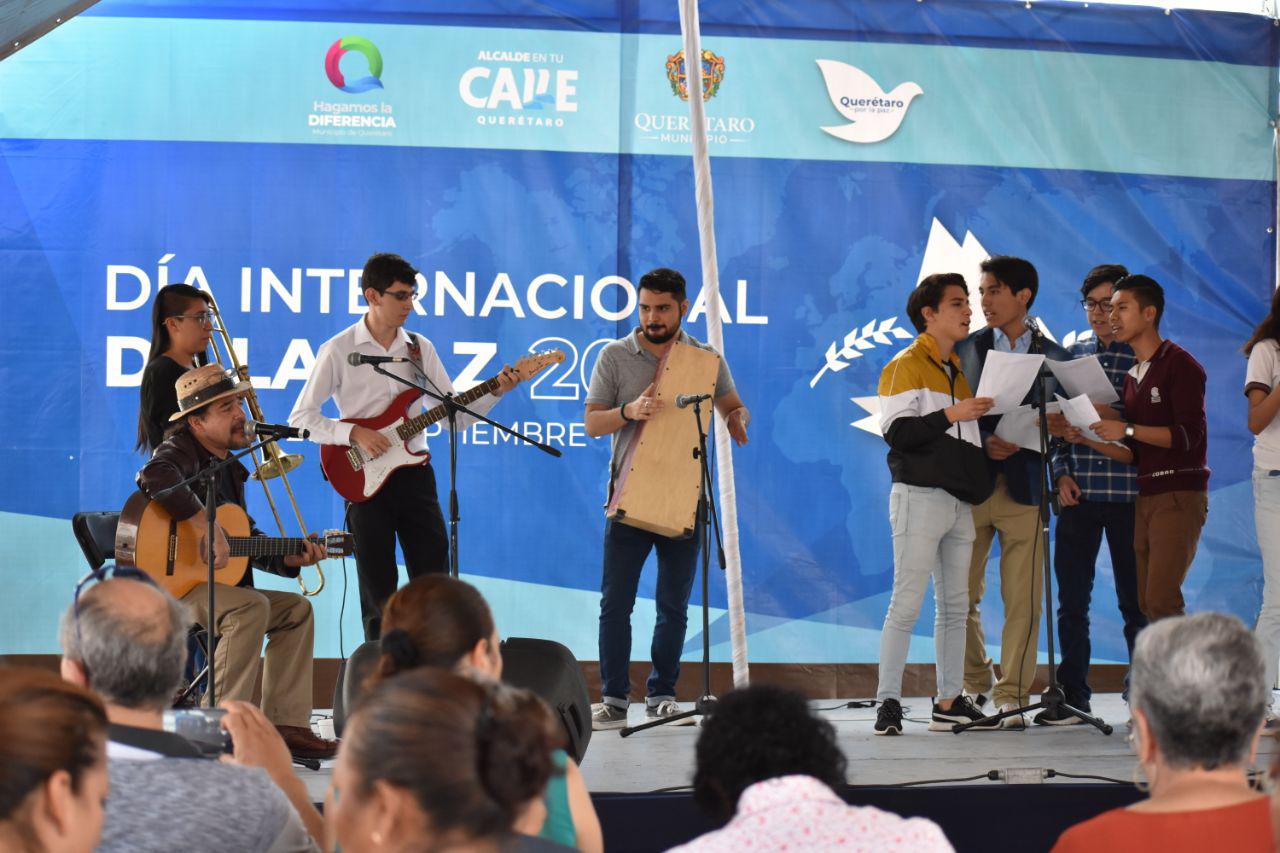 Conmemoran el Día Internacional de la Paz en Querétaro Capital