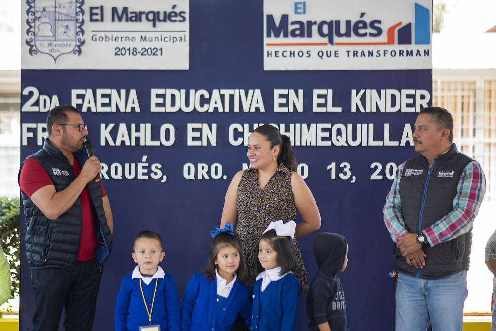 Llevan a cabo el programa Faena Educativa en Preescolar de Chichimequillas.