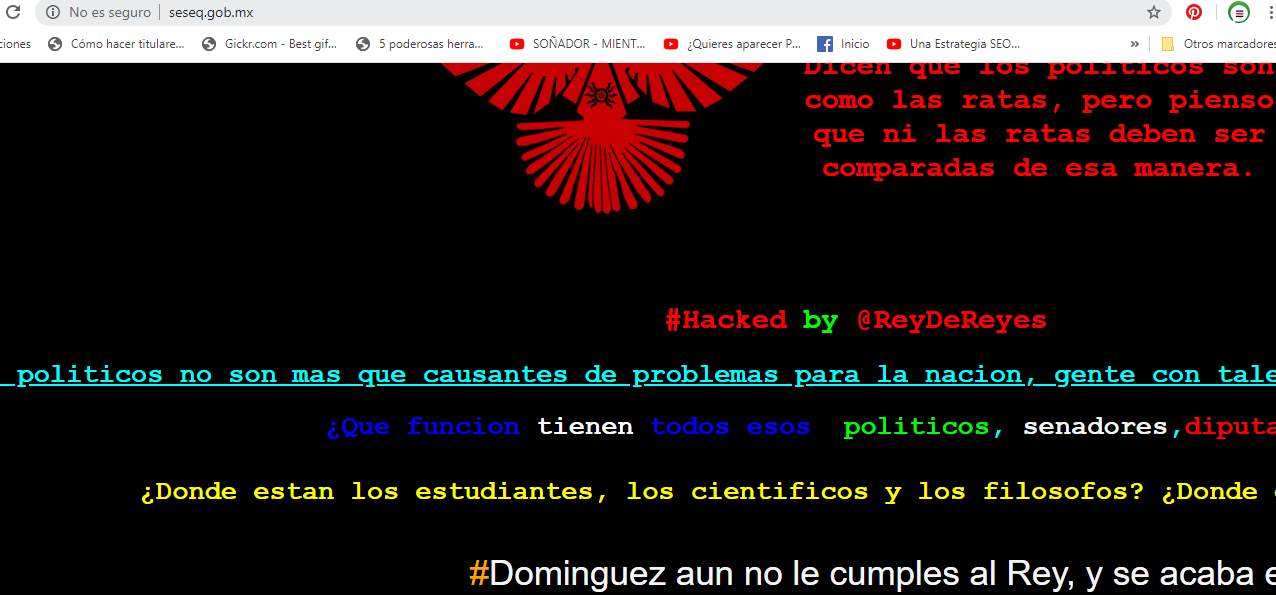 Hackean sitio web de la Secretaría de Salud en Querétaro.