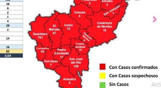 Pedro Escobedo llega a los 17 casos confirmados de COVID-19.