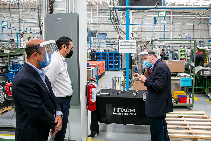 El Gobernador Pancho Dominguez supervisa la implementación de medidas sanitarias en la empresa Hitachi Cable