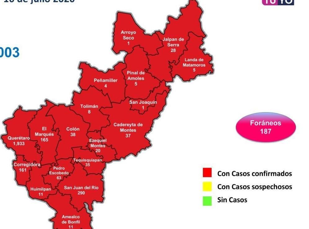 Querétaro tiene su mayor pico de contagios por COVID-19; 114 en un solo día.