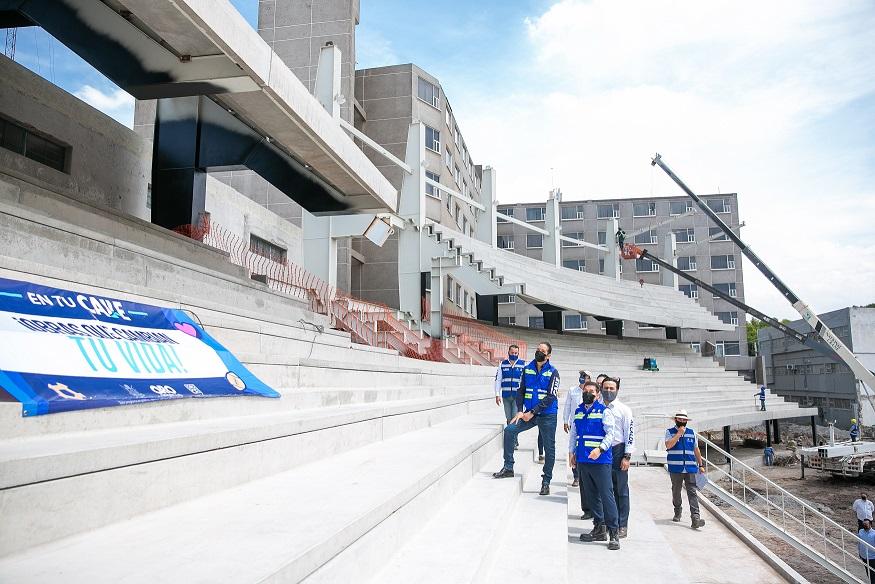 El Gobernador Francisco Domínguez supervisa obras del Distrito Alameda en la Capital de Querétaro.