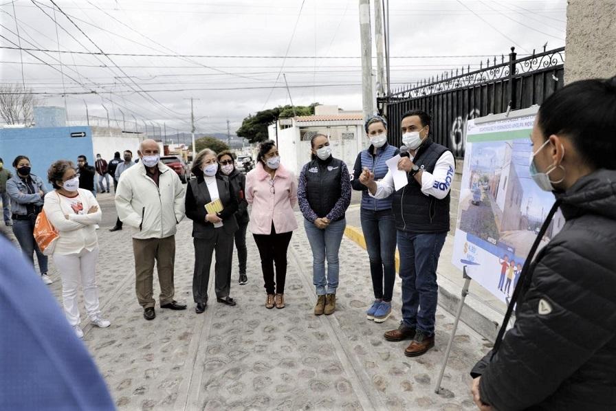 Con inversión de 4.8 mdp, Luis Nava entrega remodelación de calles en la colonia Movimiento Obrero.