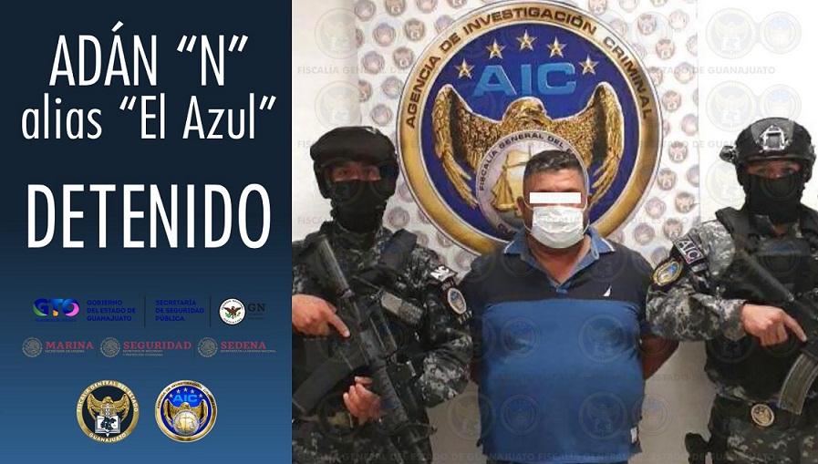 Detienen a "El Azul sucesor de "El Marro" en Celaya, Guanajuato