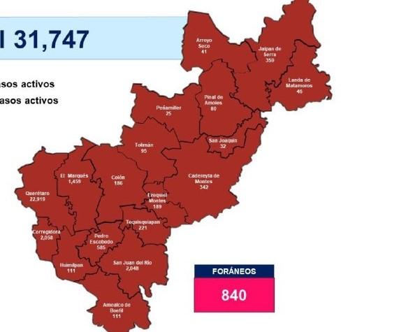 Querétaro cierra 2020 con casi 32 mil infectados por COVID-19.