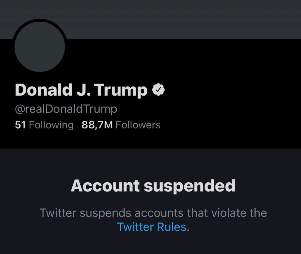 Twitter suspende definitivamente la cuenta de Donald Trump.