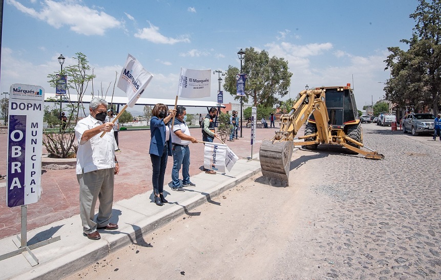 El Marqués pone en marcha obras de mejoramiento urbano en Amazcala y Jesús María.