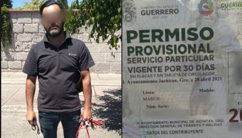 Conductor portaba permiso falso de Guerrero; fue detenido por policías de Querétaro