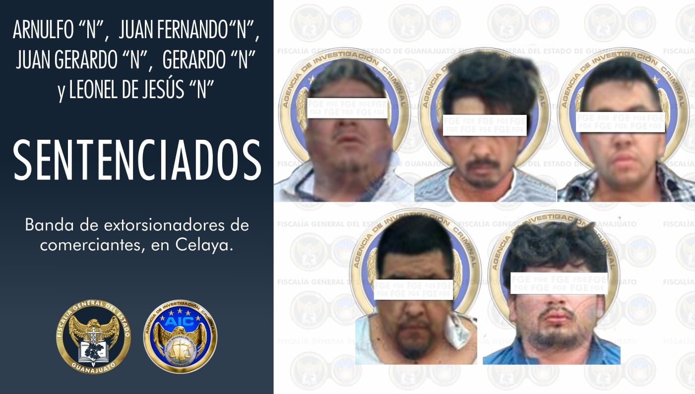 7 años de cárcel a extorsionadores de comerciantes que operaban en Celaya