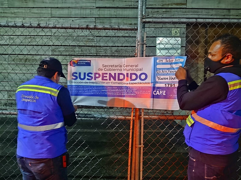 4 establecimientos de diversión nocturna clausurados por incumplir medidas antiCOVID en Querétaro