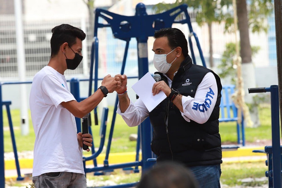 Inauguran Municipio de Querétaro y UNODC mural y cancha comunitaria en el Parque Rubén Jaramillo.