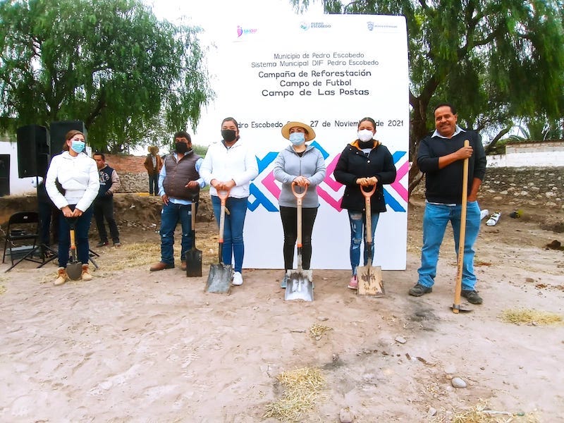 Realizan Jornada de Reforestación en las Postas en Pedro Escobedo