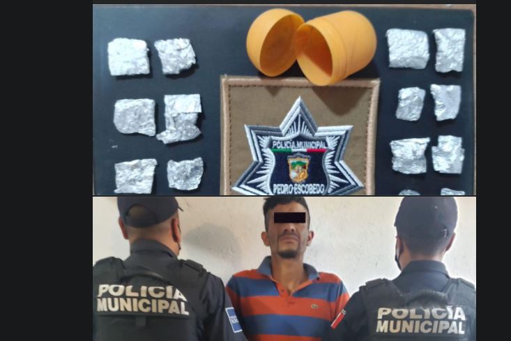 Cae La Changa con 17 envoltorios de presunta droga en la Venta Pedro Escobedo