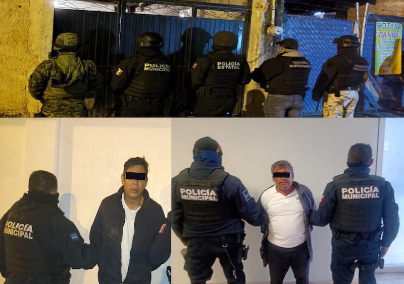 Catean domicilios en Ajuchitlancito y detienen a dos sujetos con 70 dosis de presunta droga.