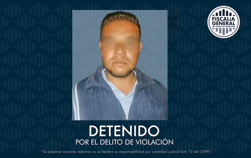 Detenido un hombre acusado de violar a una mujer en Querétaro