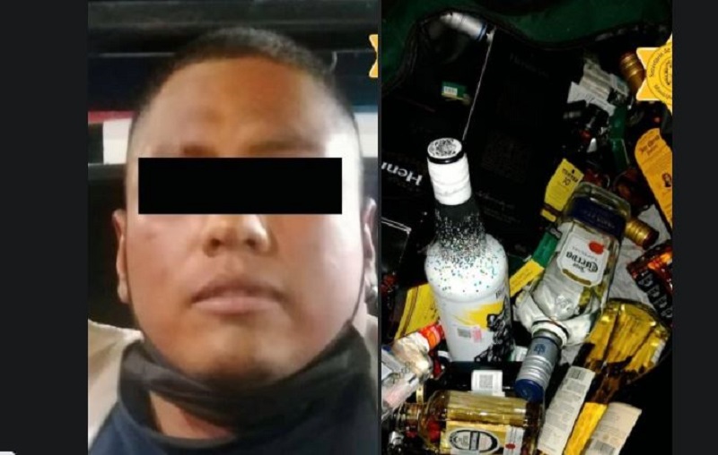 Detienen a sujeto por robo de botellas de vino en la Capital de Querétaro