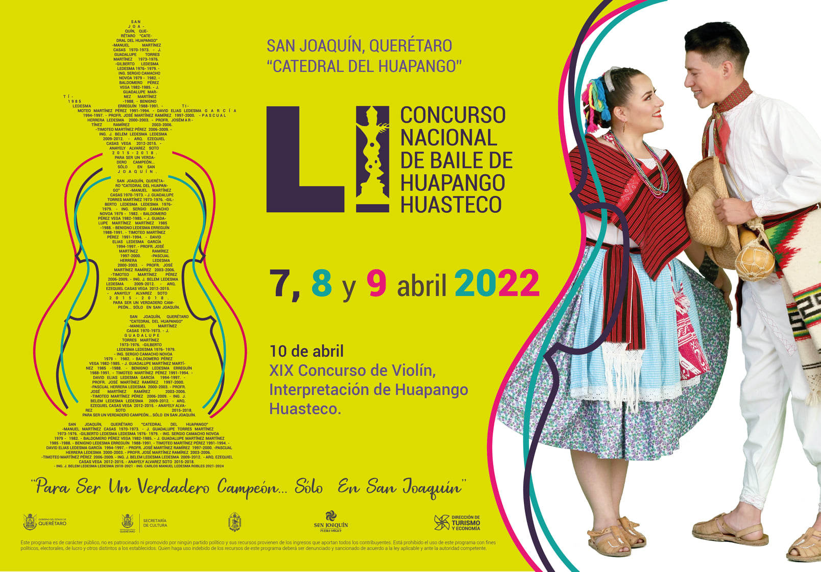 Preparan el 51 Concurso Nacional de Huapango Huasteco en San Joaquín