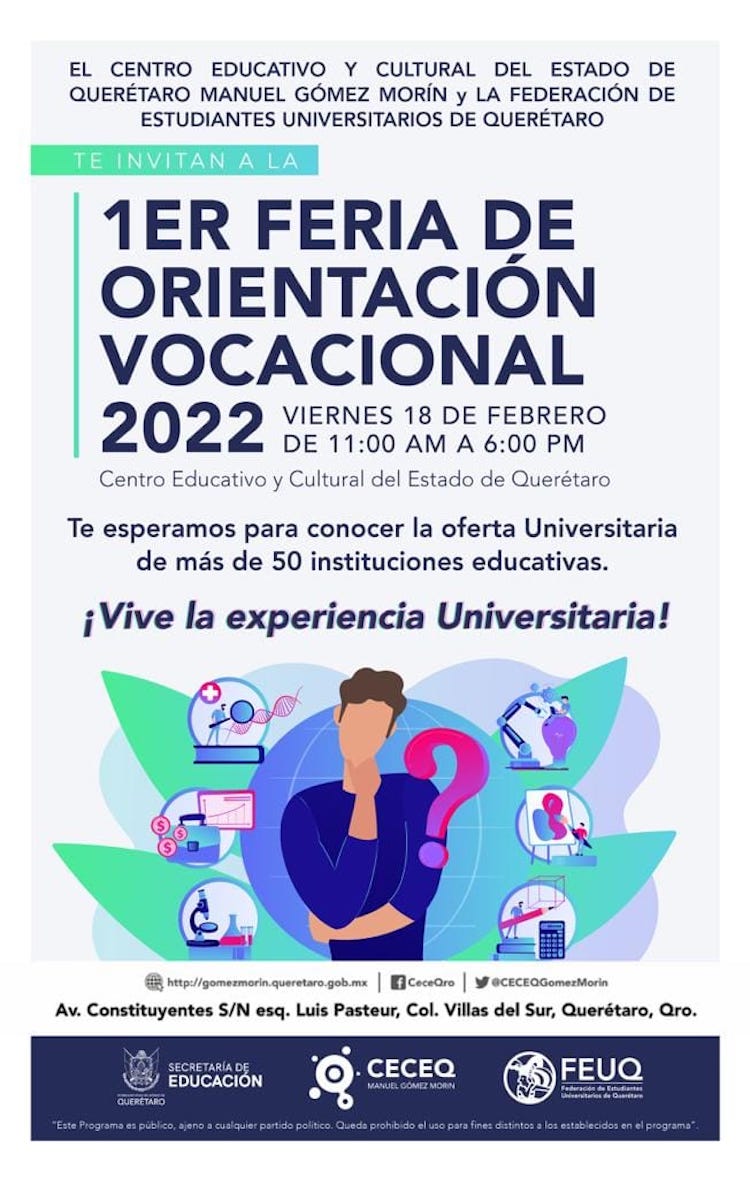 El CECEQ será sede de la Primera Feria de Orientación Vocacional para jóvenes