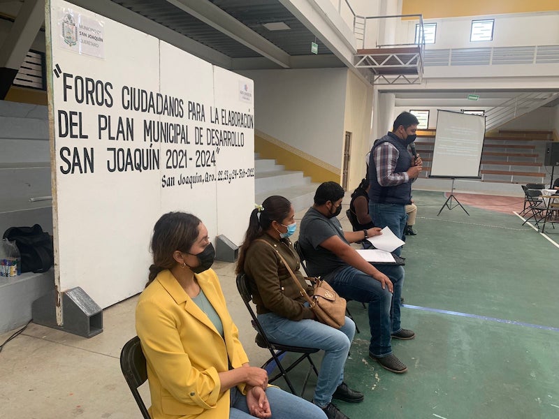 Inician foros para integrar el Plan Municipal de Desarrollo en San Joaquín.