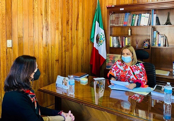 Lupita Ramírez Plaza se reúne con la titular de Cultura Marcela Herbert