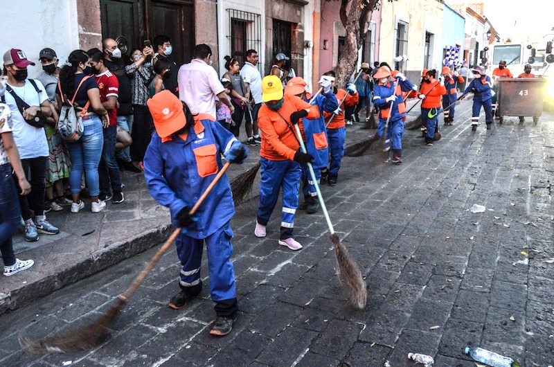 Recolectan más de 22 toneladas de basura en Centro Histórico de Querétaro.