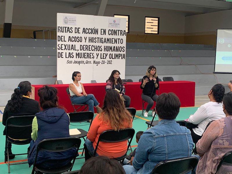 Realizan en San Joaquín foro para mujeres en materia de hostigamiento sexual y legislación.