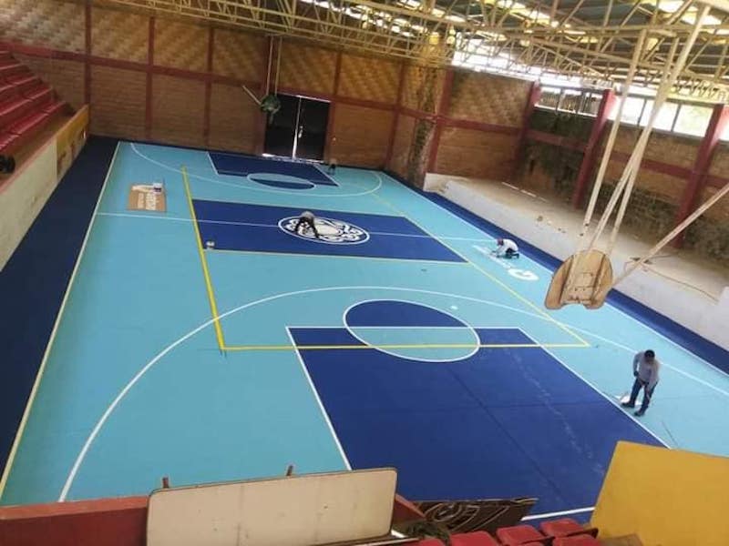 Rehabilitan cancha de Básquetbol en Camargo, Peñamiller.