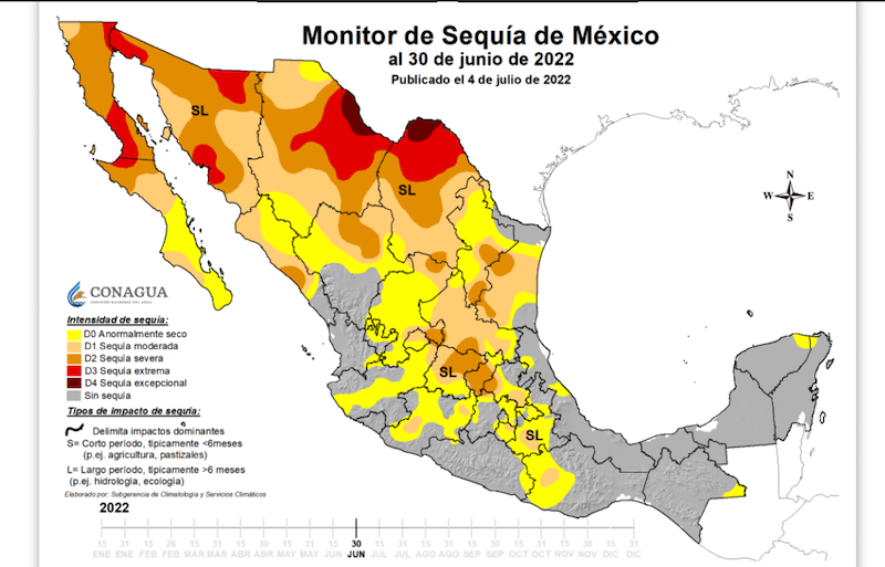 Inicia periodo de emergencia por sequía severa en México.