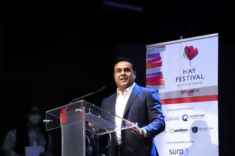 Participa Luis Nava a la presentación del Hay Festival Querétaro 2022 en su séptima edición