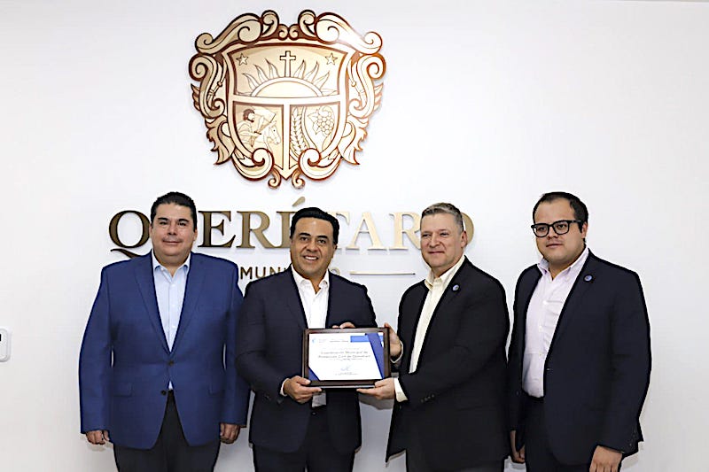 Entregan certificado como 22Training Center22 a Protección Civil Municipal de Querétaro