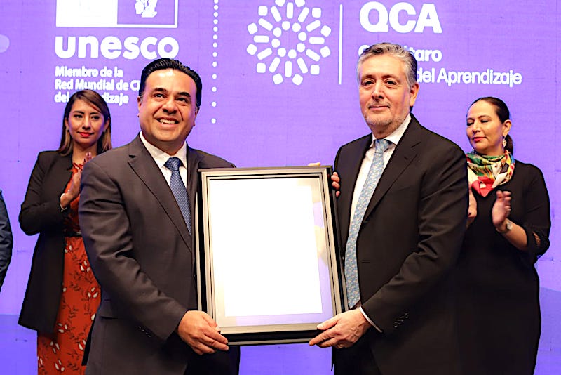 La UNESCO nombra al Municipio de Querétaro como Ciudad del Aprendizaje