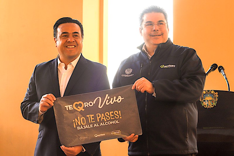 Campaña “Te Qro Vivo” No Te Pases, Bájale al Alcohol, busca la prevención de accidentes en Querétaro.