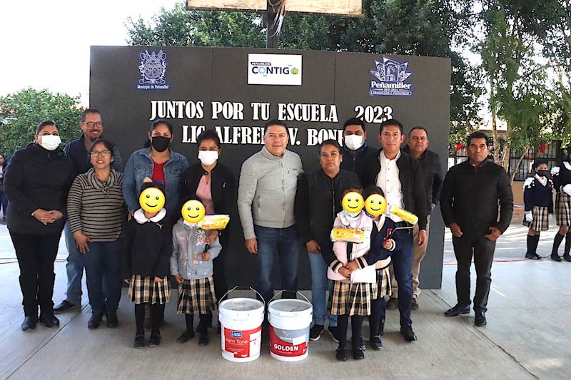 Aplican Programa Juntos por Tu Escuela en La Estación Peñamiller; rehabilitan primaria