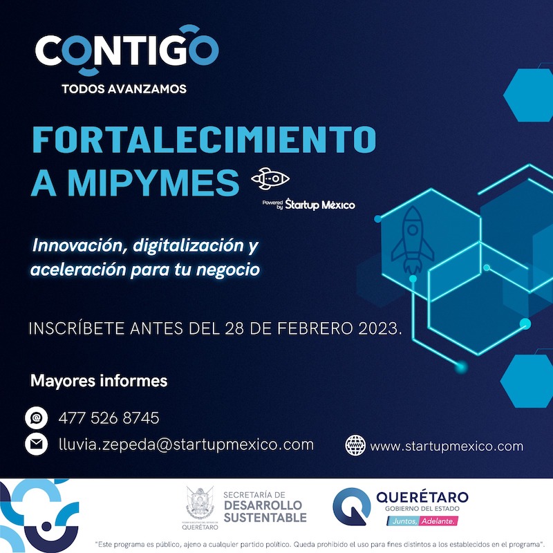 Invitan a Micro y Pequeñas Empresas de Querétaro a participar en curso Fortalecimiento de MiPyMes.