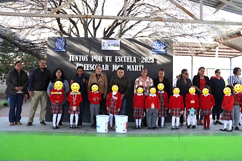 Programa Juntos por Tu Escuela llega al preescolar José Martí de San Miguel Palmas Peñamiller.