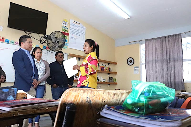 Rehabilitan sistema de drenaje en TV Secundaria en El Portugués, Peñamiller.