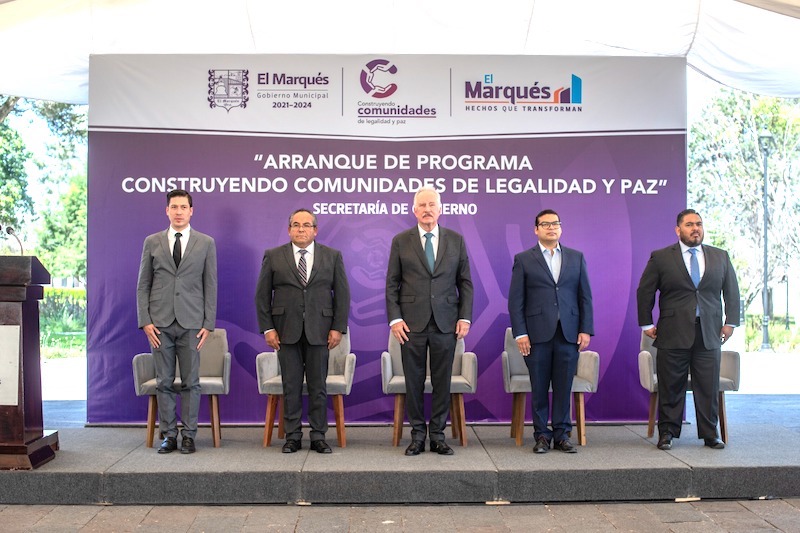 Inicia programa Construyendo Comunidades de Legalidad y Paz en El Marqués.