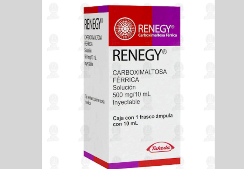 Alerta COFEPRIS por falsificación del producto RENEGY 500mg/10ml.