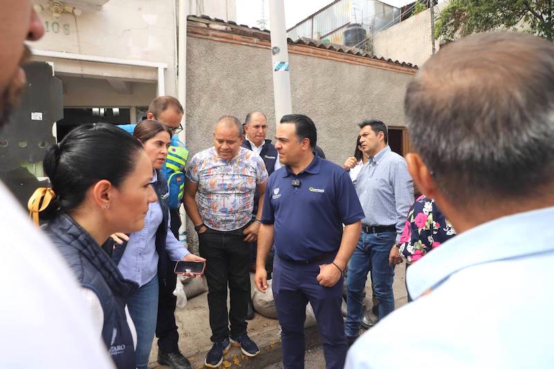 Luis Nava supervisa atención a los afectados por las lluvias en Querétaro