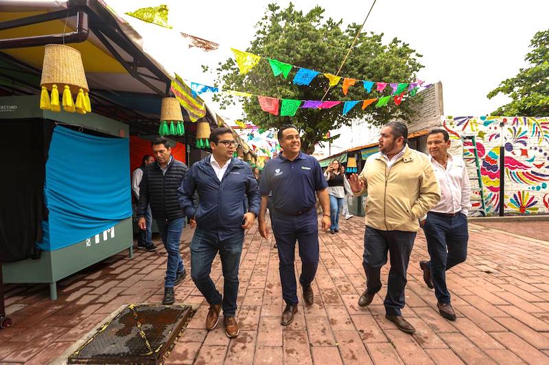 Supervisa Luis Nava instalaciones del nuevo Mercado Artesanal Querétaro.