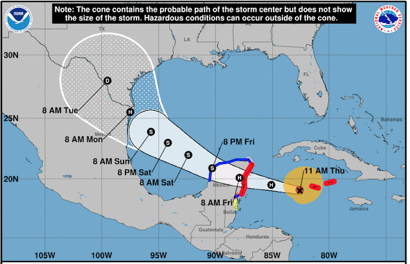 Beryl se aproxima a la Península de Yucatán; se prevé impacte la madruga de este viernes