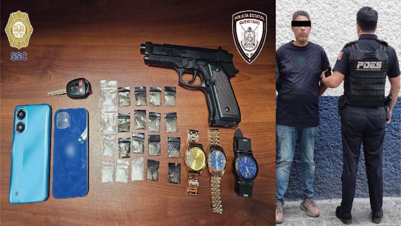 Capturado presunto responsable del robo de relojes de alta gama en Querétaro.