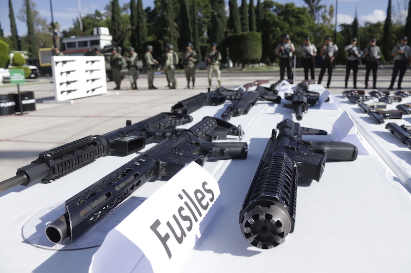 Destruyen 187 armas cortas y 72 largas decomisadas en Querétaro