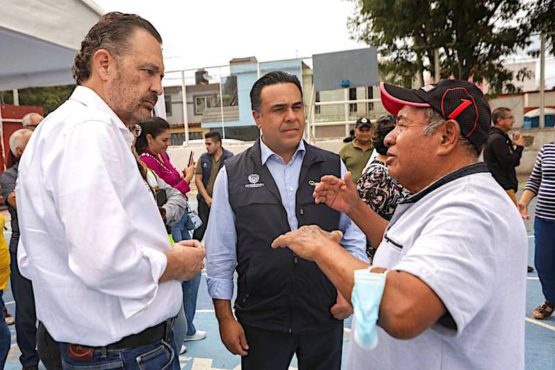 Luis Nava y Mauricio Kuri entregan calles renovadas en la Colonia El Marqués