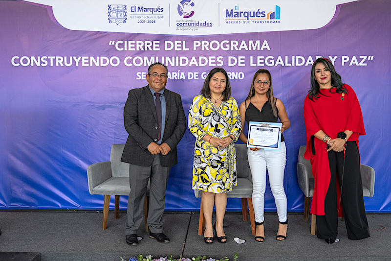 Clausura Claudia Martínez programa de paz social en El Marqués