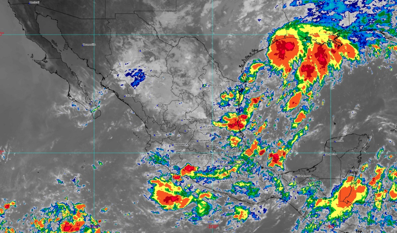 Fenómenos meteorológicos generar lluvias en 13 estados en México