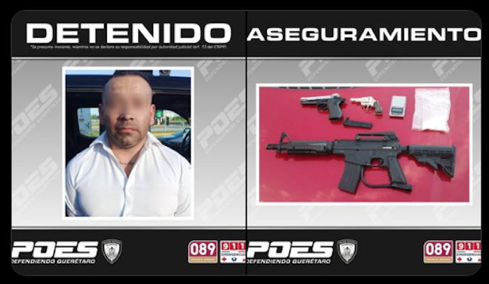 POES detiene en Pedro Escobedo a sujeto con armas réplica