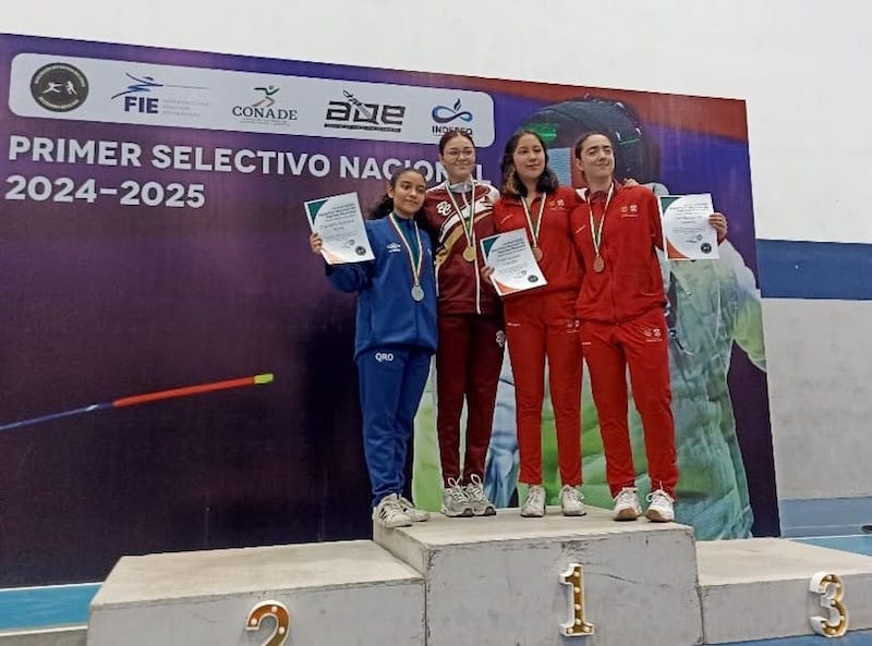 Queretanos ganan 13 medallas en Selectivo Nacional de Esgrima 2024-2025