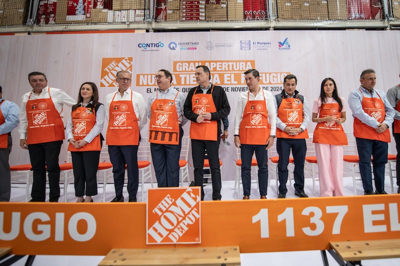 Mauricio Kuri y Rodrigo Monsalvo encabezan apertura de The Home Depot en El Marqués